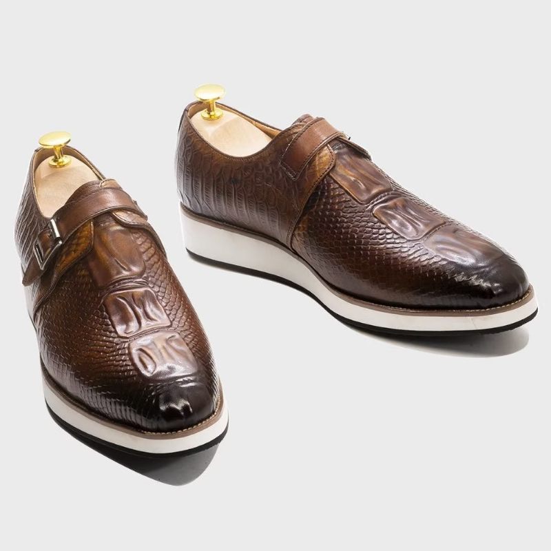 Sapatos Formais Masculinos Sofisticados Sociais Monkstrap - Café