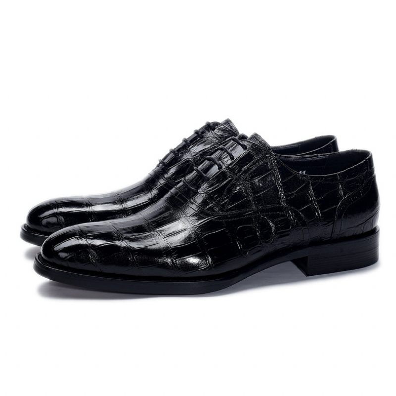 Sapatos Formais Masculinos Vintage Luxuosos Oxford - Preto