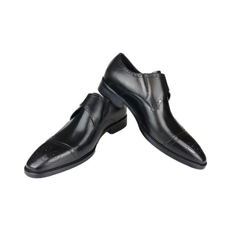 Sapatos Formais Masculinos Wingtip Oxford Sociais Elegância Requintada - Preto