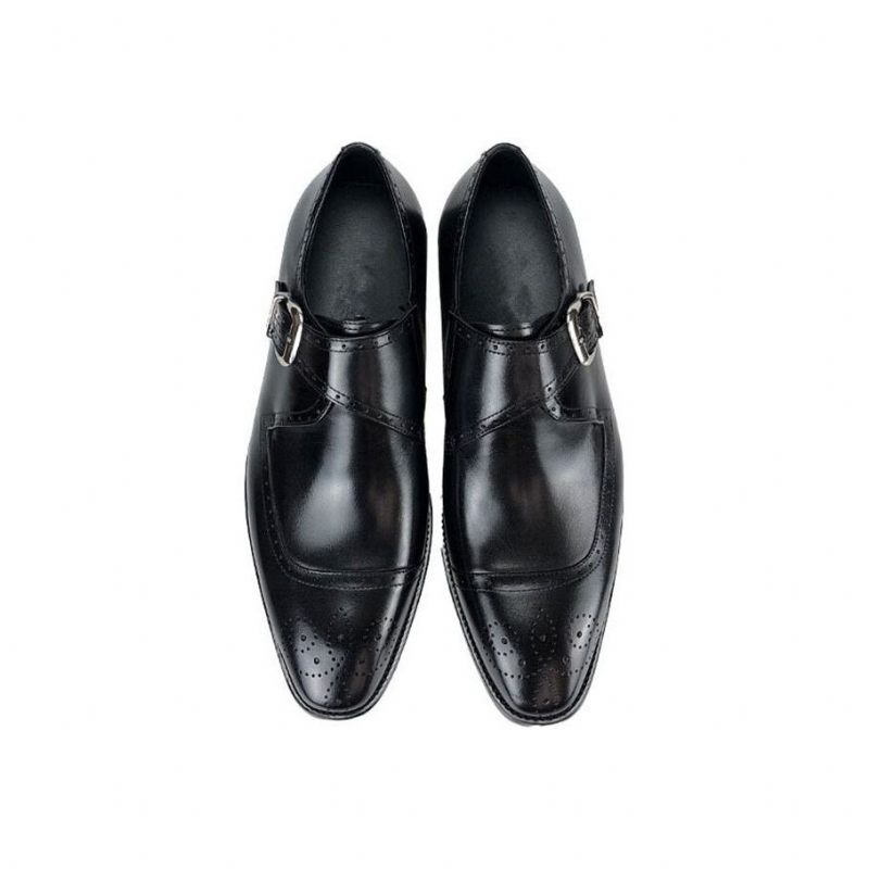 Sapatos Formais Masculinos Wingtip Oxford Sociais Elegância Requintada - Preto