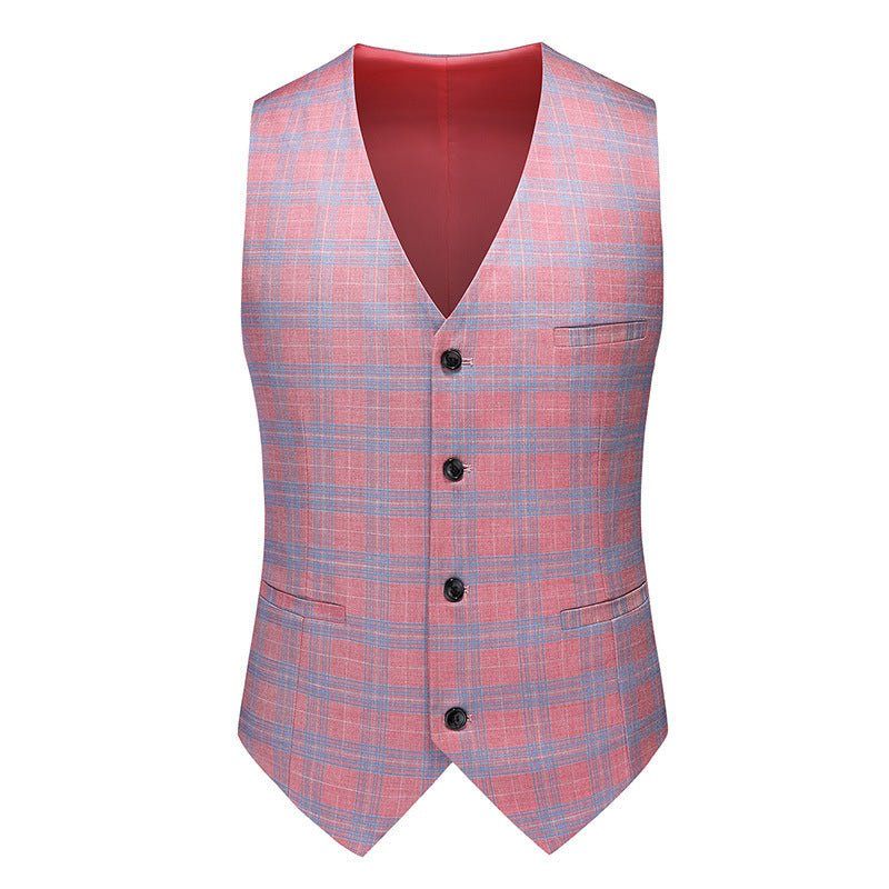 Ternos Masculinos Chiques Skinny Zipperfly Singlebreasted Terno 2 Peças - Rosa