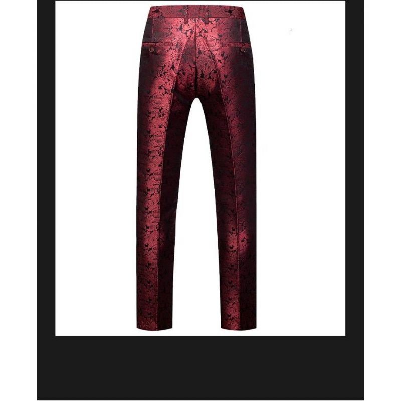 Ternos Masculinos Florais Chiques Com Calça Única - Vermelho