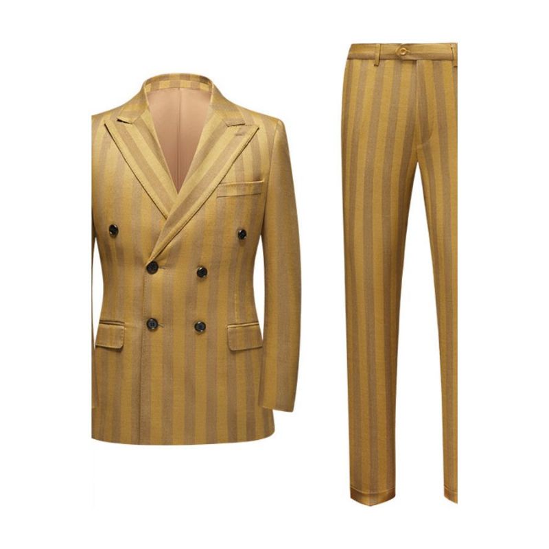 Ternos Masculinos Skinny Fit Terno Cano Alto - Amarelo