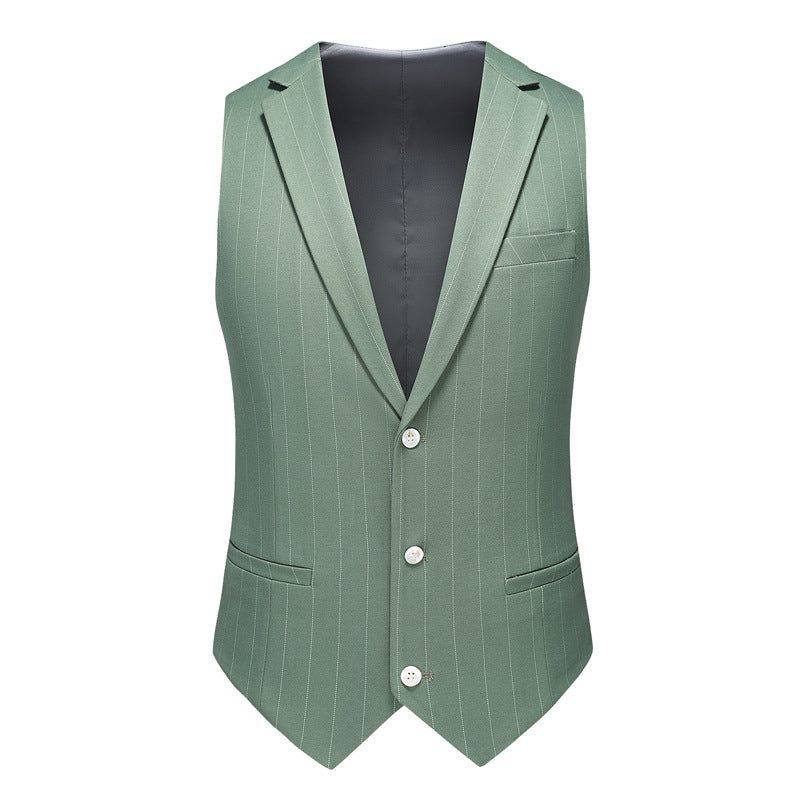 Ternos Masculinos Skinny Zipper Fly Terno 3 Peças - Verde