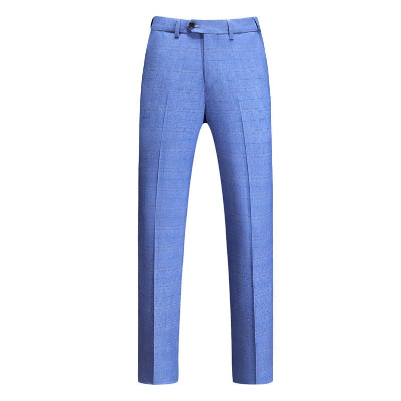 Ternos Masculinos Skinny Zipper Fly Terno 3 Peças - Azul